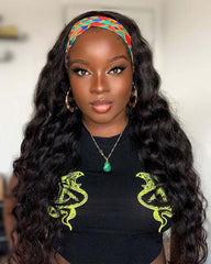 Mina | Loose Deep Wave Human Hair Headband Wig