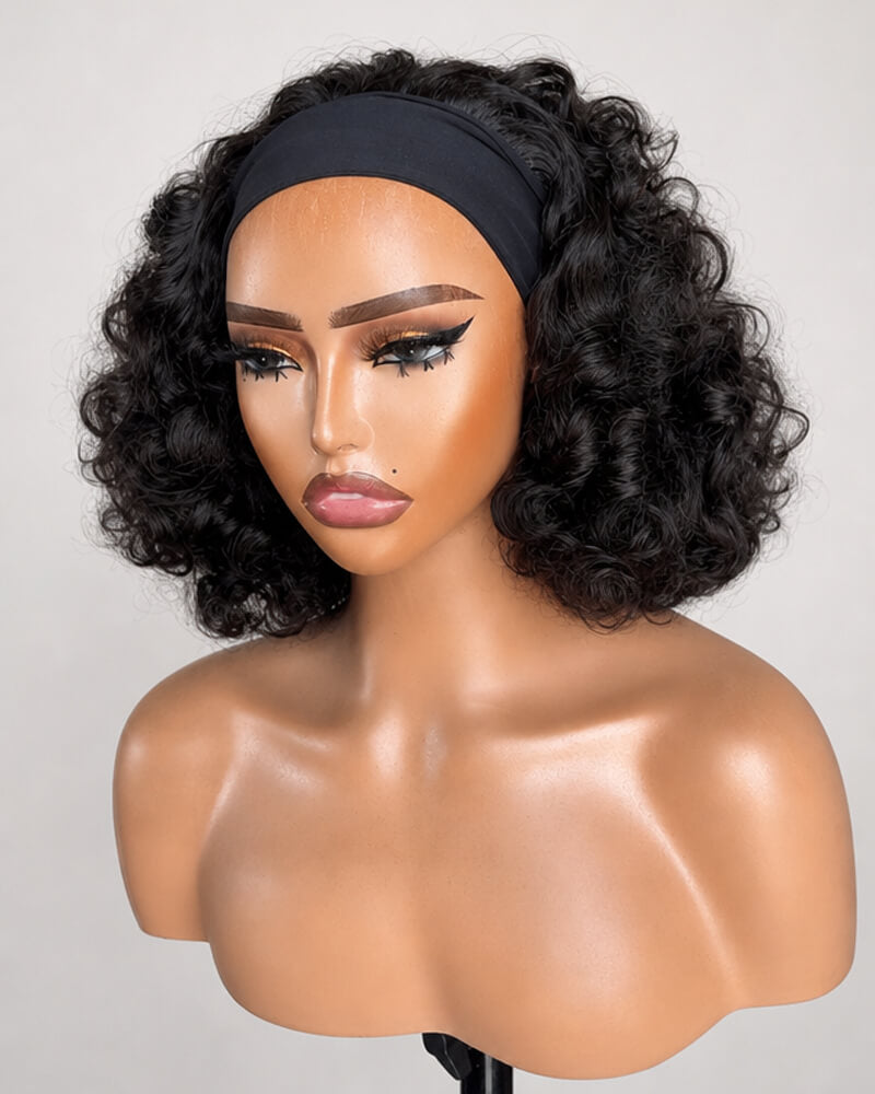 Rayna | Perruque Bandeau Cheveux Humains Bouclés Doux et Souples