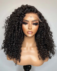 Sonia | Peruca SDD Super Double Drawn Loose Curly HD Lace Frontal e Fechamento Sem Cola