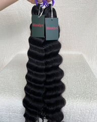 Loose Deep Wave Human Hair Miracle Knots Feather Crochet Hair