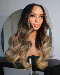 Anya | Honey Brown and Blonde Balayage Glueless Wig