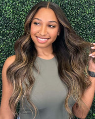 Melissa | Honey Blonde Balayage Money Piece HD Lace Glueless Wig
