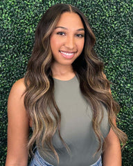 Melissa | Honey Blonde Balayage Money Piece HD Lace Glueless Wig