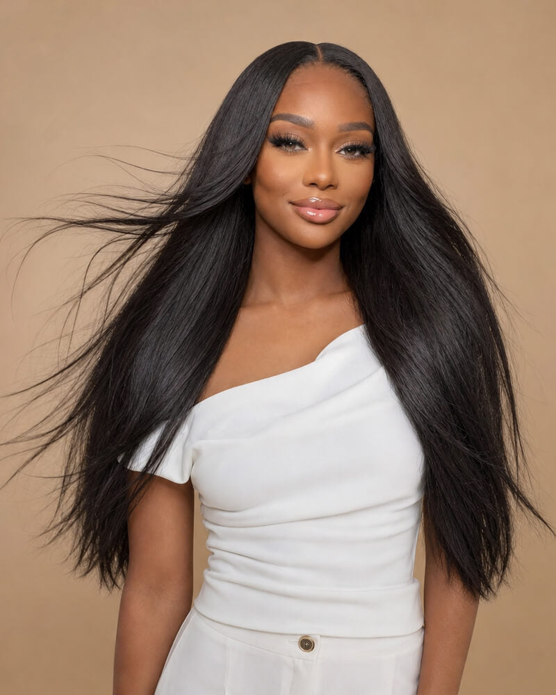 Cosmina | Luxury RAW HAIR Straight HD Lace Frontal & Closure Glueless Wig