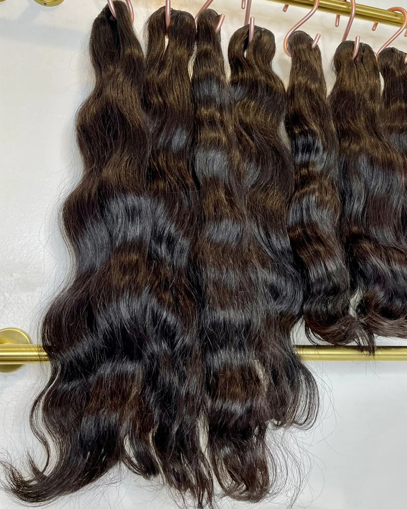 Extensions de cheveux naturels ondulés