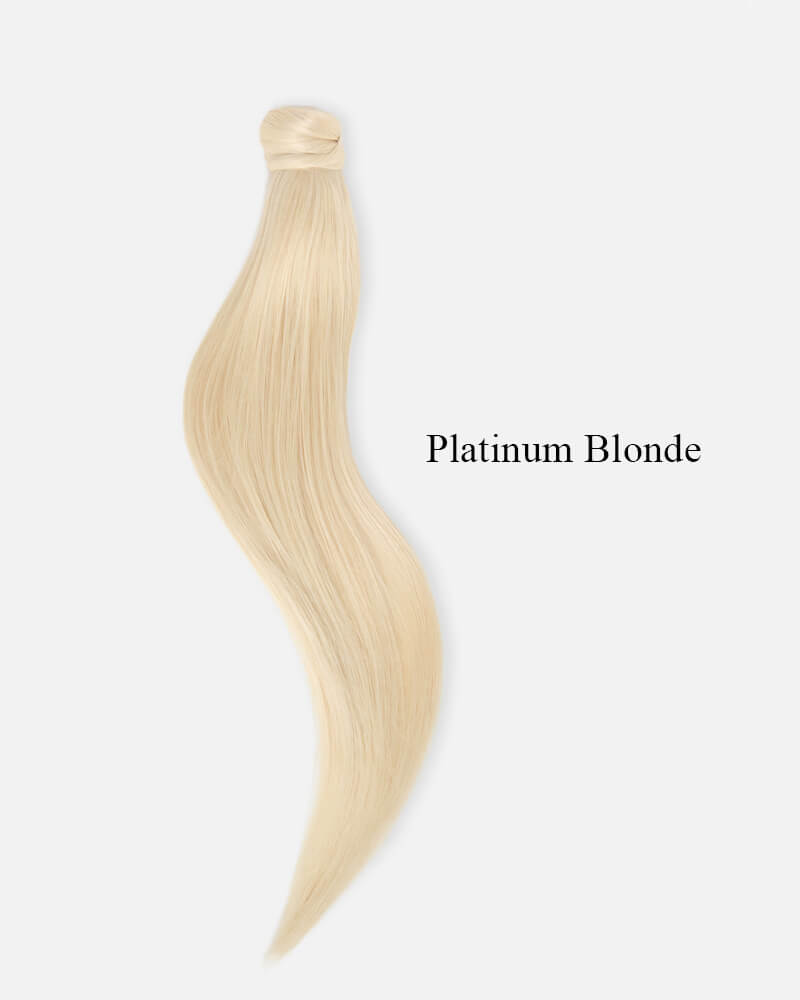 Extensions de queue de cheval en cheveux humains lisses blonds et bruns