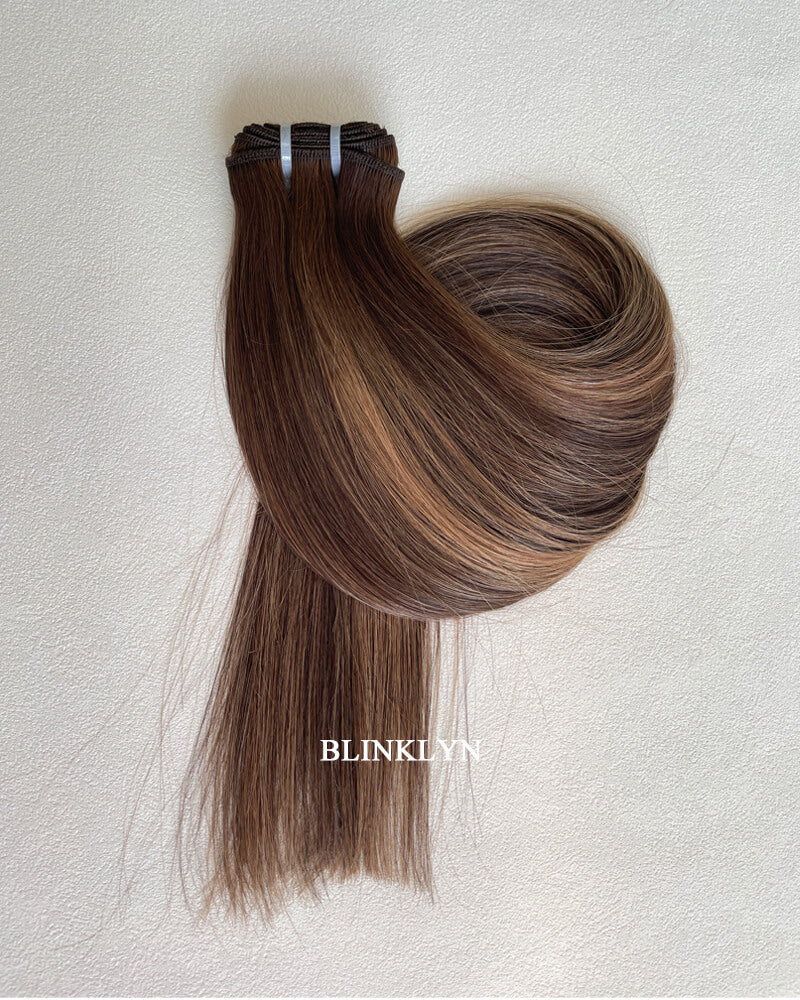 Toffee Brown Balayage Raw Hair Bundle