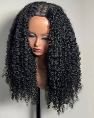 Klanna | RAW HAIR Kinky Curly V Part Wig U Part Wig