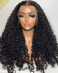 Naomi | Peruca personalizada feita com 3/4 pacotes de peruca de renda HD cacheada birmanesa sem cola