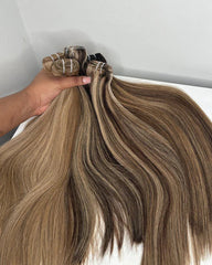 Mèches de cheveux bruts pré-colorées