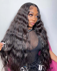 Kali | Peruca de luxo com cabelo cru, natural, ondulado, HD, renda frontal e fechamento sem cola
