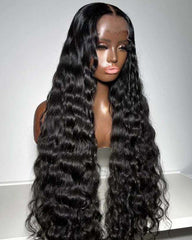 Kali | Peruca de luxo com cabelo cru, natural, ondulado, HD, renda frontal e fechamento sem cola