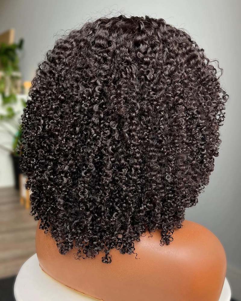 Victoria | Layers Kinky Curly HD Lace Human Hair Pre-Plucked Glueless Wig