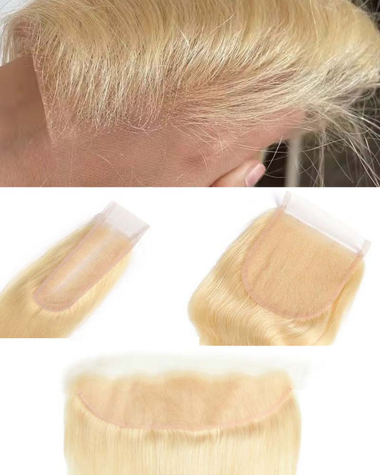 HD Lace Closure & Frontal #613 100% Russian Blonde Hair