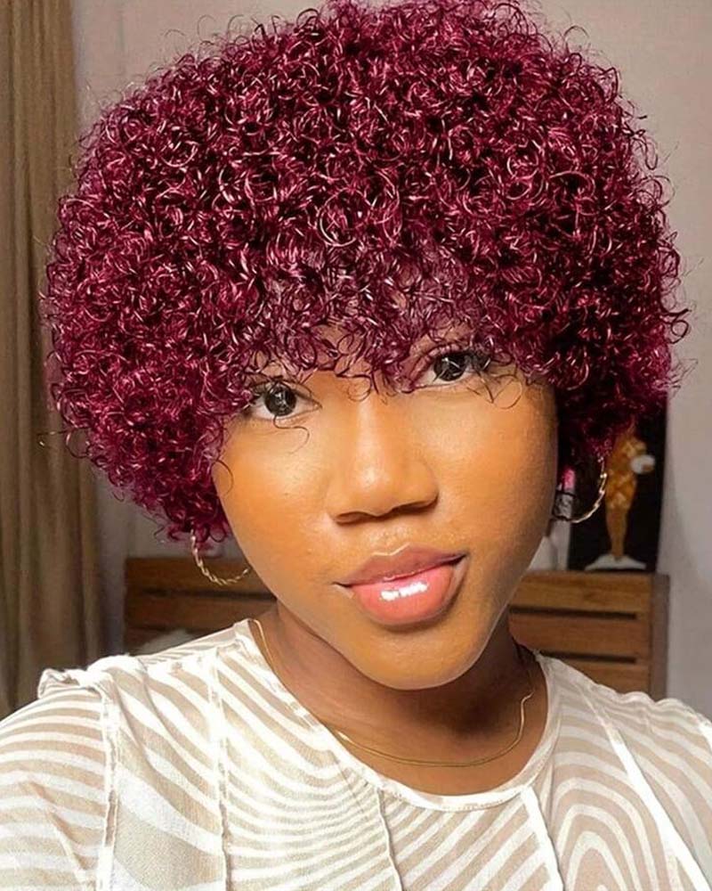 Willow | Perruque courte afro frisée (sans dentelle)