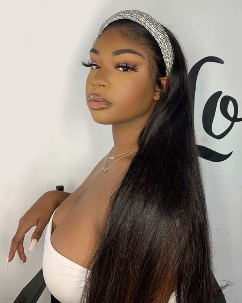 Lucia | Perruque bandeau authentique en cheveux lisses et soyeux RAW HAIR
