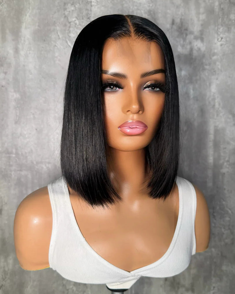 Lysha | Jet Black Straight Bob Glueless Wig