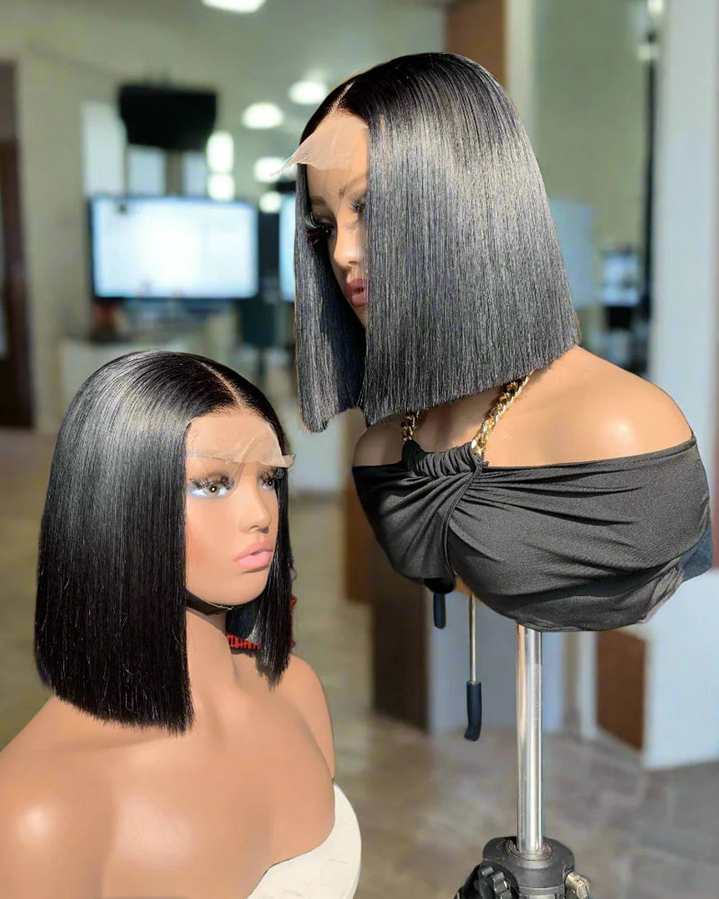 Joy | Bone Straight SDD Vietnamese Hair 2x6 5x5 Bob Glueless Closure Wig