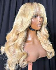 Mandy | 613 Blonde HD Lace Human Hair Fringe Wig