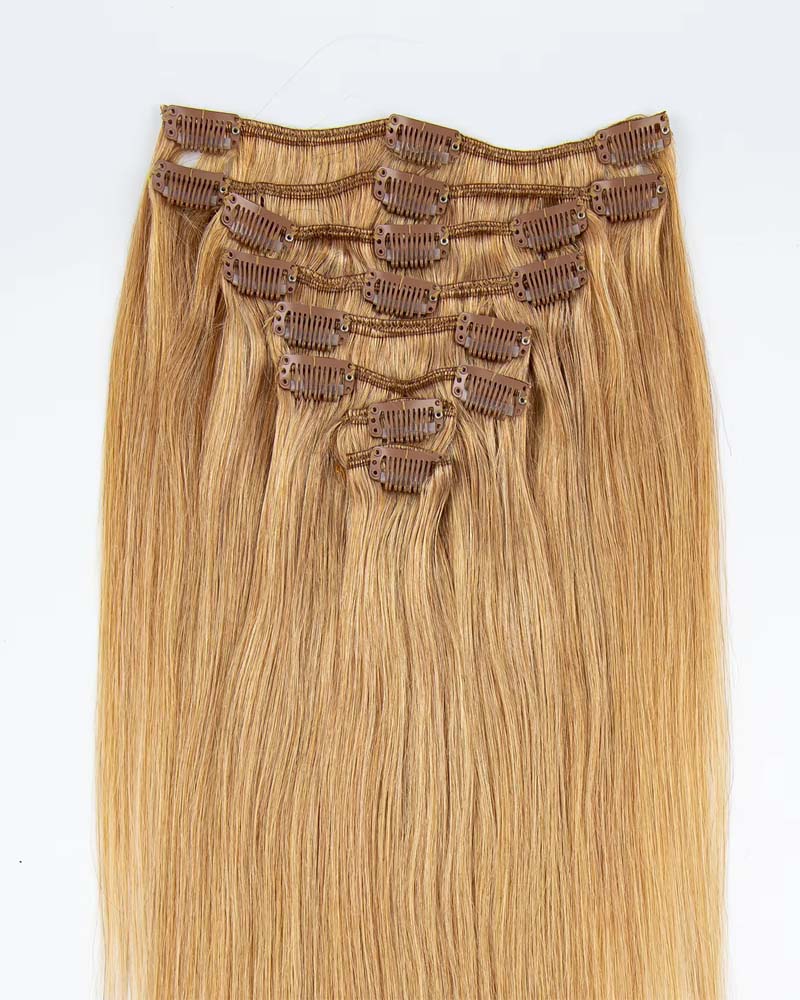 Straight Hair Honey Blonde Clip ins