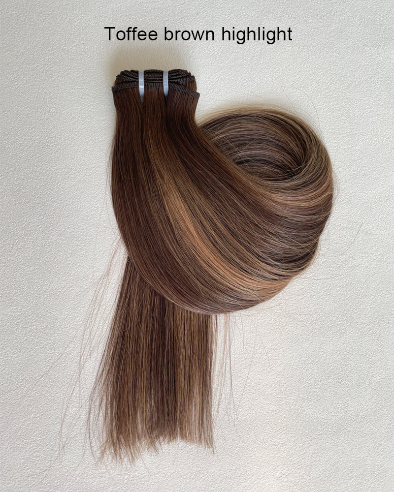 Blonde & Brown Pre-Colored Raw Hair Bundles