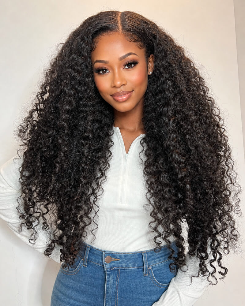 Faith | Burmese Curly HD Lace Frontal & Closure Glueless Wig