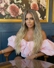Dream | Wavy Hair Ombre Money Piece Blonde Balayage Wig