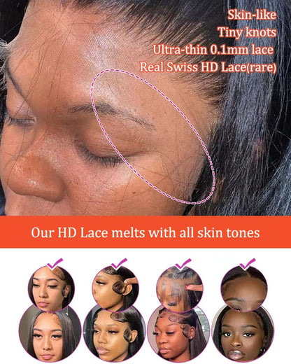 Dany | Peruca de cabelo humano com renda frontal e fechamento HD Icy Silver sem cola