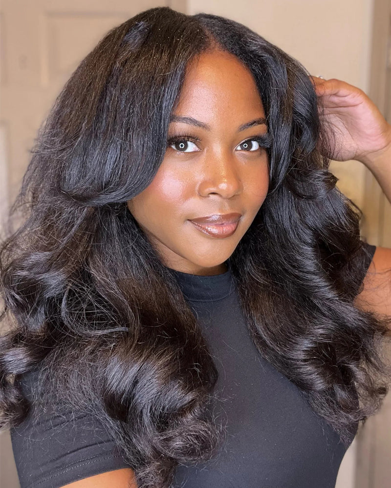 Aliza | Luxury RAW HAIR Kinky Straight V Part Wig U Part Wig