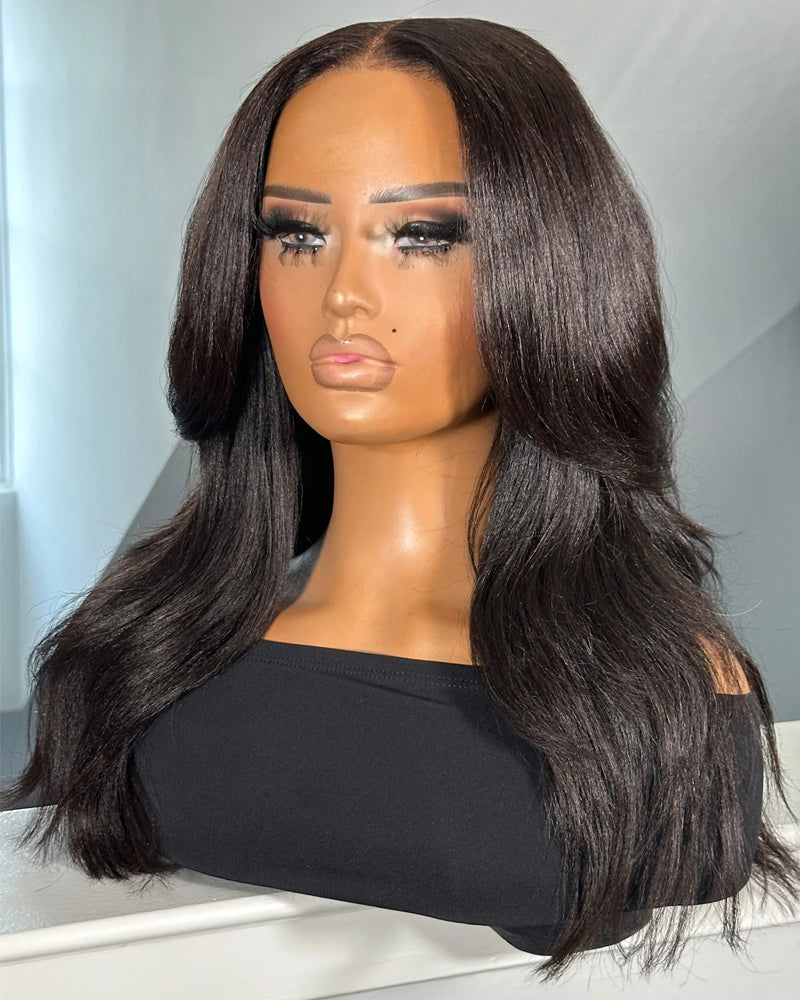 Grace | Face Framing Silk Press Layers Yaki Straight Glueless Wig